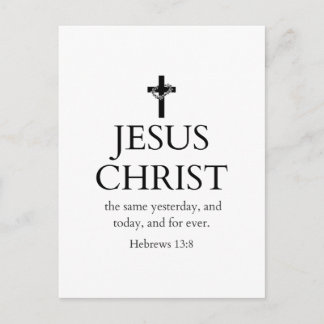 Hebräer 13:8 KJV Jesus Christus für immer Bibelver Postkarte