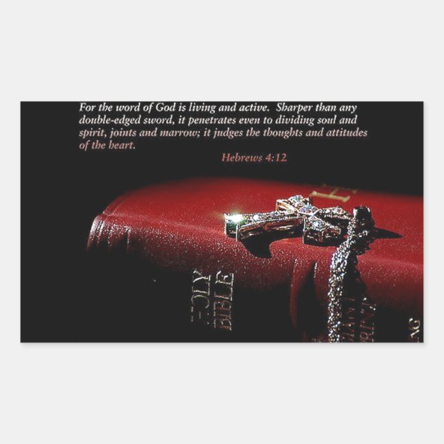 Hebräer 4:12 rechteckiger aufkleber (Vorderseite)