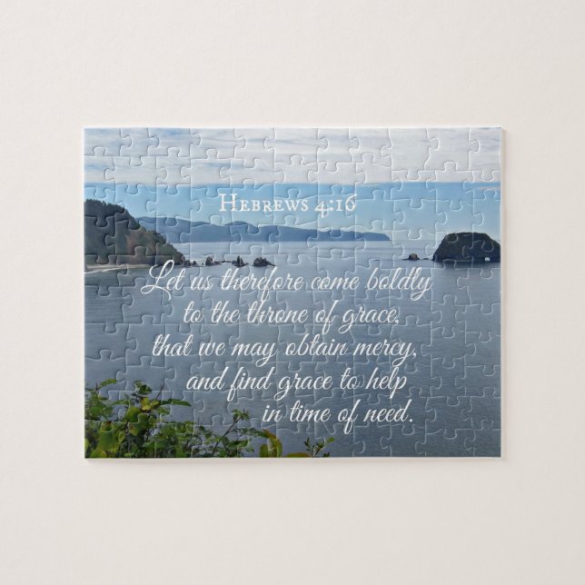 Hebräer 4:16 Ließ uns daher mutig zu den Puzzle (Horizontal)