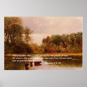 Hebräer 4: 9 -10, Albert Bierstadt Poster