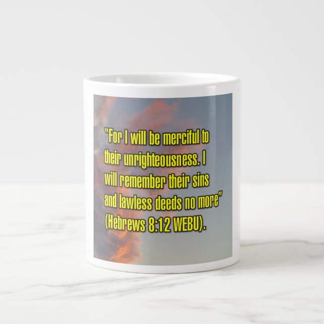 Hebräer 8:12 WEBU Tasse (Vorderseite)