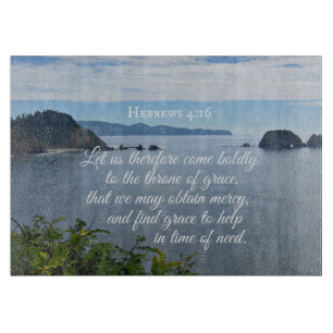 Hebräer, die 4:16 uns kommen lassen deshalb, mutig schneidebrett