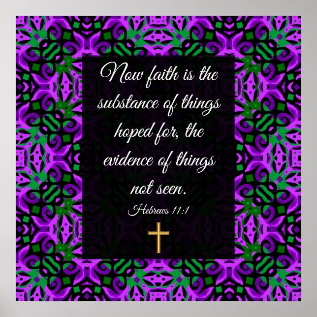 Hebräisch 11:1 poster (Vorne)