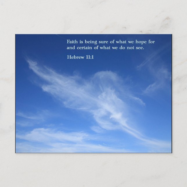 Hebräisch 11:1 Wolken Postkarte (Vorderseite)