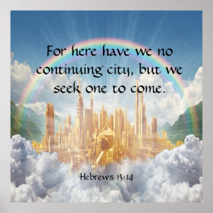 Hebräisch 13:14 poster