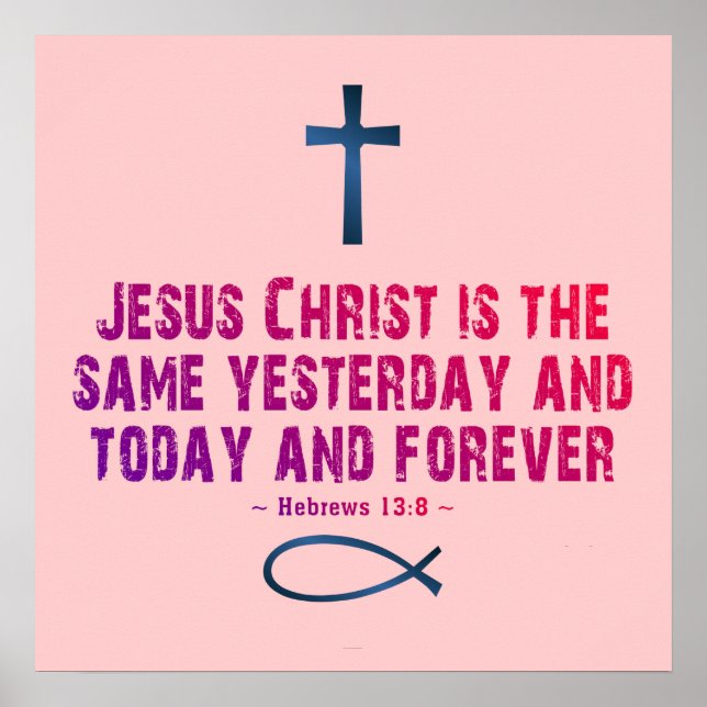 Hebräisch 13:8 poster (Vorne)