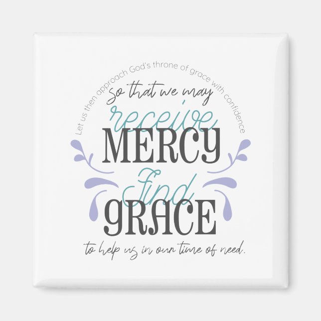 Hebräisch 4:16 Anführungszeichen Magnet (Vorne)