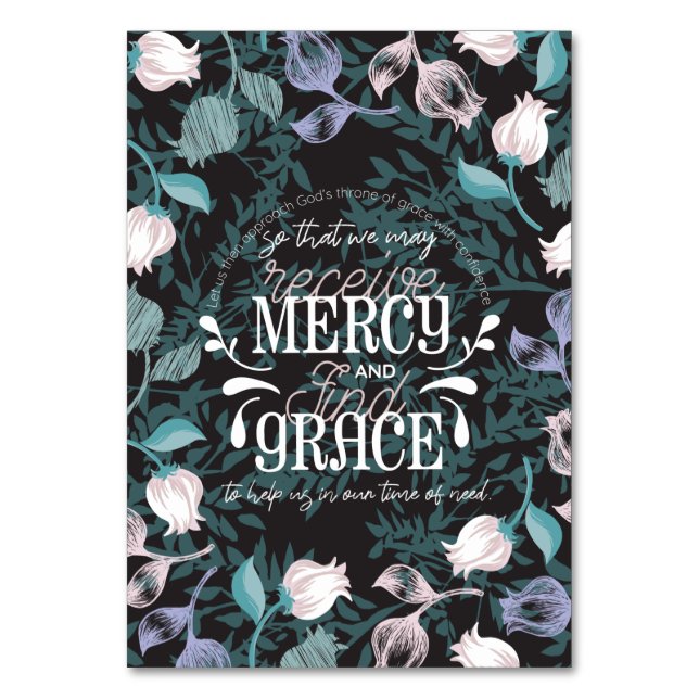 Hebräisch 4:16 zitiert schwarz tischnummer (Vorderseite)