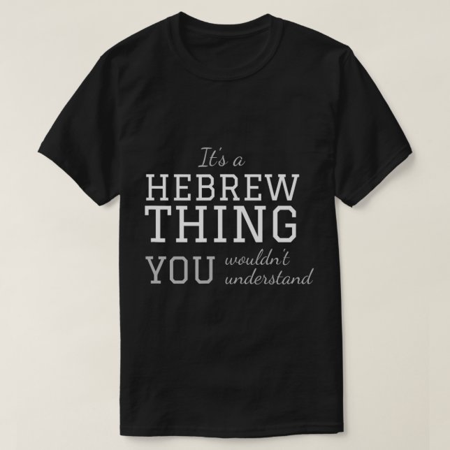 Hebräisch-israelische Kleidung für Männer Frauen - T-Shirt (Design vorne)