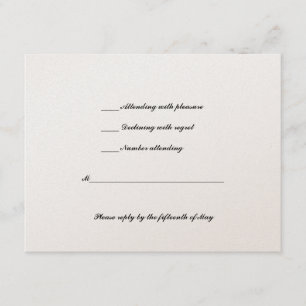 Hebräisch jüdische Hochzeit RSVP Ivory Metallic Karte