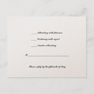 Hebräisch jüdische Hochzeit RSVP Ivory Metallic Karte