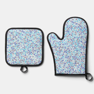 Hebräisch Ofenhandschuh & Topflappen-Set