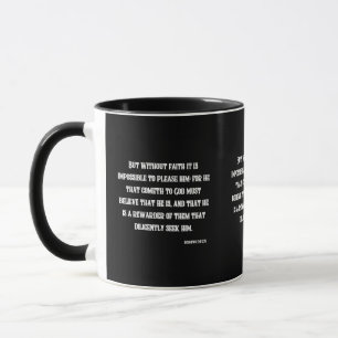 Hebräische 11:6 KJV Bibelverse Zwei-Tone-Tasse Tasse