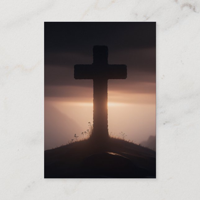 Hebräische 12:2 KJV-Karten - Dunkles beschämendes  Visitenkarte (Rückseite)