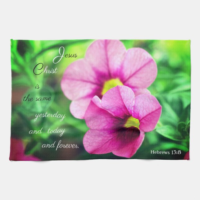 Hebräische 13:8 Küchentücher (Horizontal)