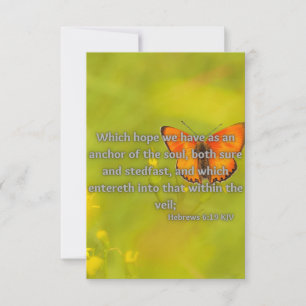 Hebräische 6:19 KJV Bible Scripture Pic Grußkarte Karte