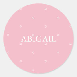 Hebräische jüdische Girl-Zeremonie Runder Aufkleber