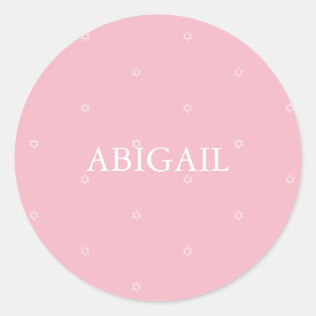 Hebräische jüdische Girl-Zeremonie Runder Aufkleber (Vorderseite)