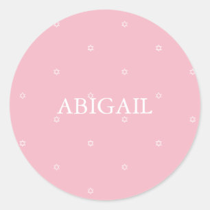 Hebräische jüdische Girl-Zeremonie Runder Aufkleber