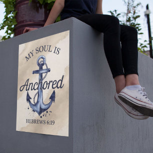 Hebräische Soule 6:19 Bibelverse Poster