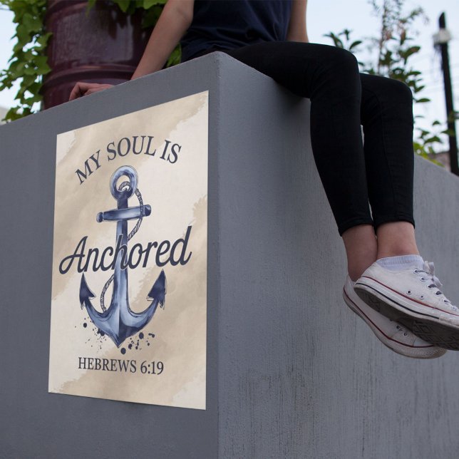 Hebräische Soule 6:19 Bibelverse Poster (Von Creator hochgeladen)