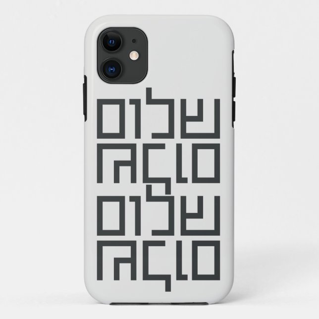Hebräische Typografie: Shalom Shalom Case-Mate iPhone Hülle (Rückseite)