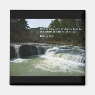 Hebräischer 11:1 Wasserfall Magnet