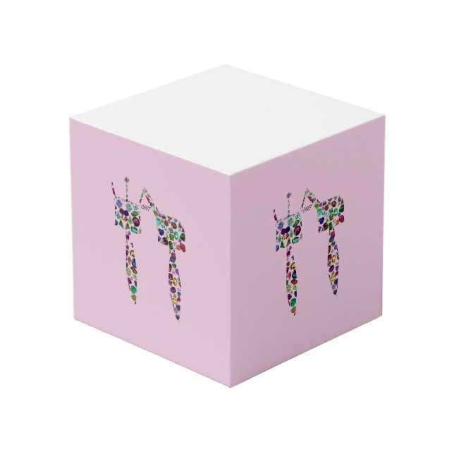 Hebräischer Brief 'CHET' Würfel (Vorderseite Schrägansicht)