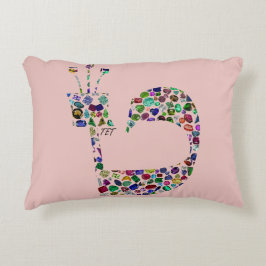 Hebräischer Brief 'TET' Dekokissen