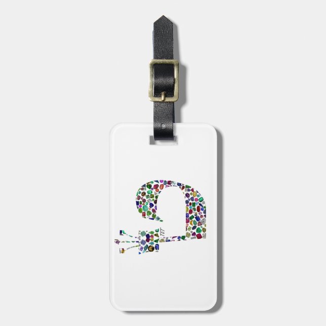 Hebräischer Brief 'TET' Gepäckanhänger (Vorderseite vertikal)