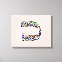 Hebräischer Buchstabe 'CHAF' Leinwanddruck