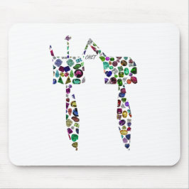 Hebräischer Buchstabe 'CHET' aus Diamanten und Ede Mousepad