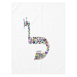 Hebräischer Buchstabe 'LAMED' aus Wertvollen Stein Tischdecke