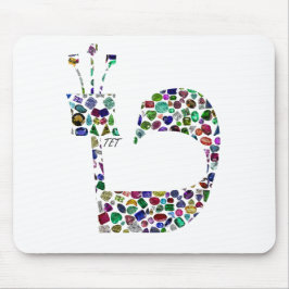 Hebräischer Buchstabe 'TET' aus Diamanten Mousepad