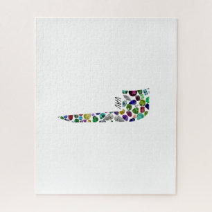 Hebräischer Buchstabe VAV aus Edelsteinen Puzzle