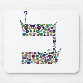 Hebräischer Letter BET aus Edelsteinen Mousepad