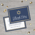 Hebräischer Name Bar Mitzvah Navy Blue White und G Dankeskarte<br><div class="desc">Wir danken Familie und Freunden dafür, dass sie Ihre Bar mitzvah Feier mit stilvollen, maßgeschneiderten Dankkarten teilen. Alle Formulierungen sind einfach zu personalisieren oder zu löschen. Wenn Sie lieber Hand schreiben Sie Ihre Nachricht von Dankeschön, löschen Sie einfach den Beispieltext. Dieses Modell aus Marineblau, Weiß und Gold zeichnet sich durch...</div>