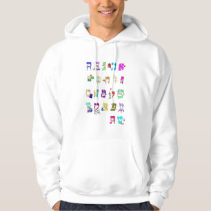 Hebräisches Alphabet Hoodie