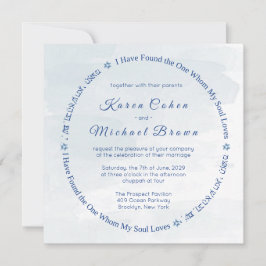 Hebräisches Gedicht der Liebe Star von David Jüdis Einladung