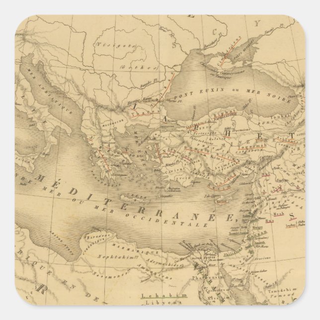 Hebreux Quadratischer Aufkleber (Vorderseite)