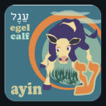 Hebrew Aleph-Bet Animal Stickers-Ayin Quadratischer Aufkleber<br><div class="desc">Hebräisch-Aleph Bet Sticker-Learning Hebräisch kann Spaß mit Tieraufklebern machen. Ein Tier für jeden Brief des Aleph-Bet.</div>