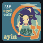 Hebrew Aleph-Bet Animal Stickers-Ayin Quadratischer Aufkleber<br><div class="desc">Hebräisch-Aleph Bet Sticker-Learning Hebräisch kann Spaß mit Tieraufklebern machen. Ein Tier für jeden Brief des Aleph-Bet.</div>