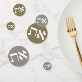 Hebrew Aleph-Tav Konfetti