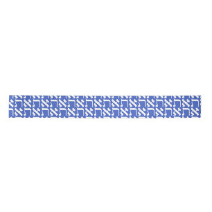 Hebrew Aleph Tav White Satinband
