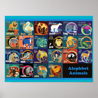 Hebrew Alphabet Poster