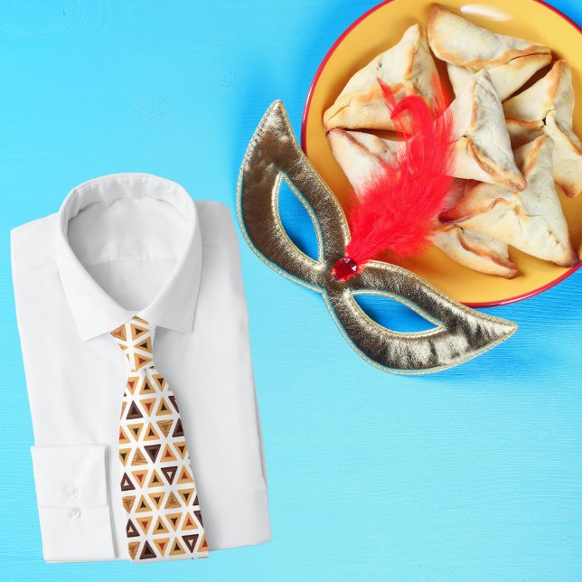 Hebrew Happy Purim Hamentash Krawatte (Von Creator hochgeladen)