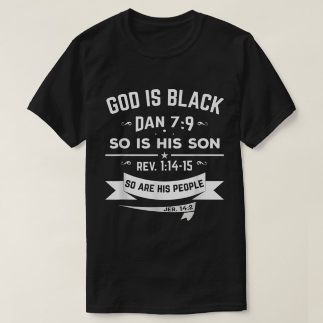 Hebrew Israelite Clothing God is Black Womens Mens T-Shirt (Design vorne)