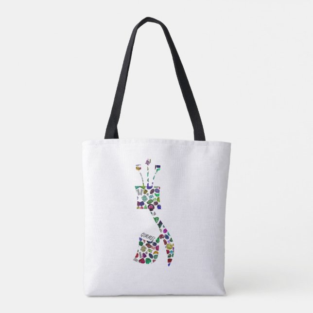 Hebrew Letter GIMMEL made with Gemstones (Rückseite)