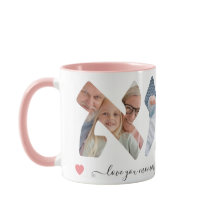 Hebrew Mommy Foto Collage Script-Tasse