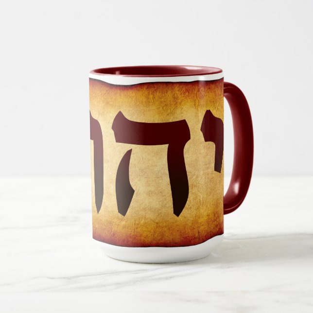 Hebrew Name of God YHWH Mug Tasse (VorderseiteRechts)